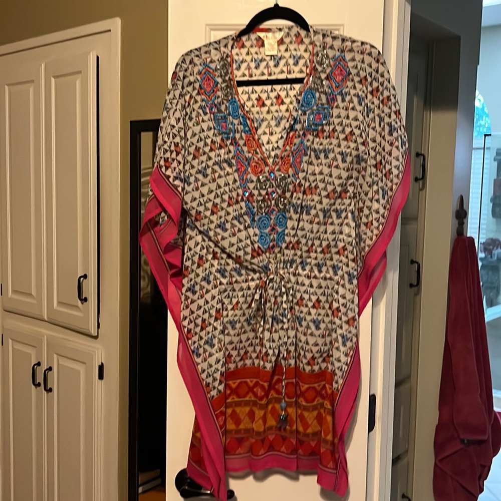 Beaded swimsuit coverup